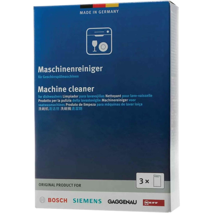 Pulitore detergente sgrassante in busta per lavastoviglie 45gr. Bosch Siemens Neff Gaggenau NEW 00312193