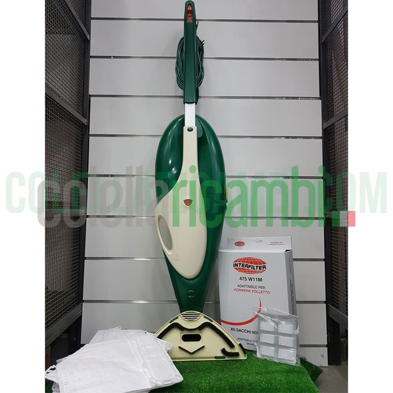 Gecasa MTC135 Complete Handle For Vorwerk VK135 Vacuum Cleaner – Green, Includes Front Band & Button