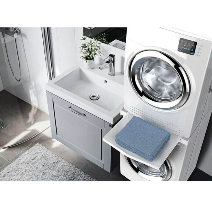 MELICONI Torre Square L60 Kit Sovrapposizione Universale con Ripiano Estraibile