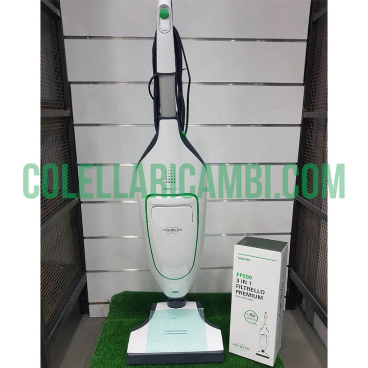 Aspirapolvere Vorwerk Folletto VK200 con Battitappeto EB400 Rigenerato