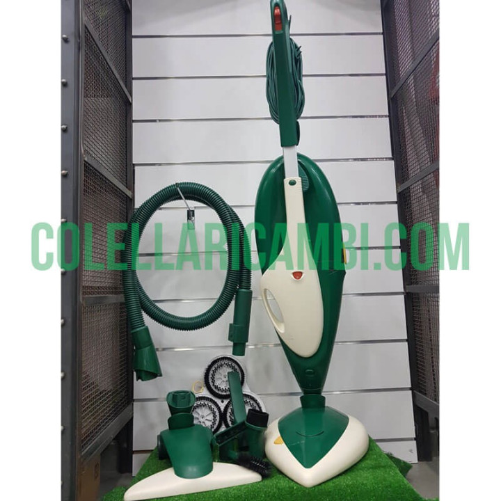 Aspirapolvere Vorwerk Folletto VK135 + Lucidatrice Cuore PL515 e Tubo Accessori Rigenerato Originale con Garanzia