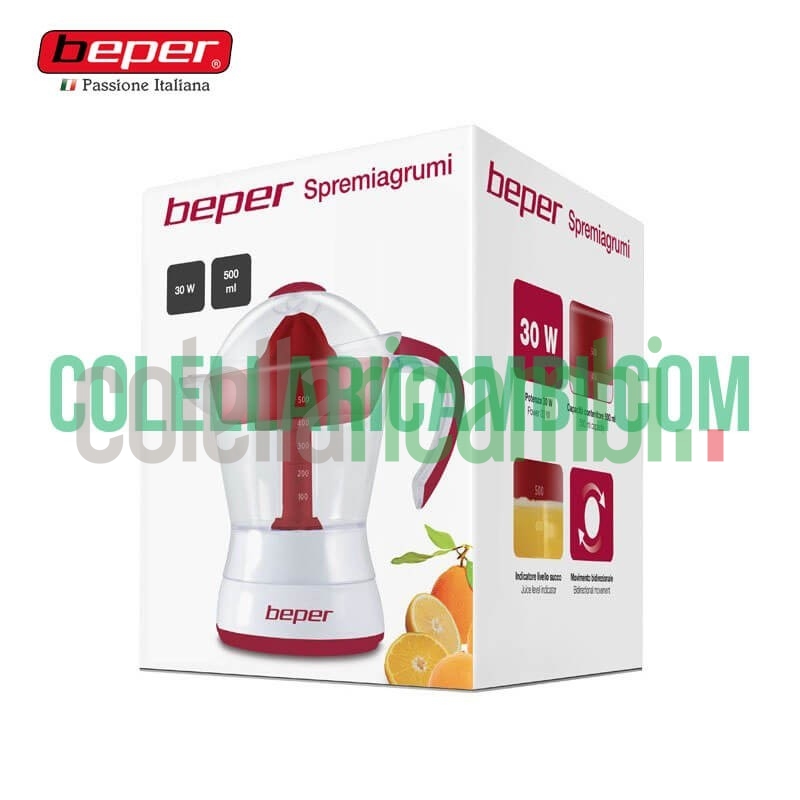 Spremiagrumi Elettrico 500ml Bianco/Rosso Beper