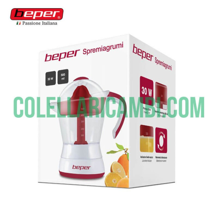 Spremiagrumi Elettrico 500ml Bianco/Rosso Beper