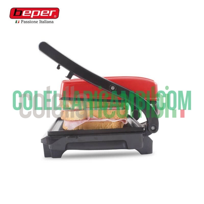 Tostiera Deluxe Elettrica con Piastra Regolabile 700W Beper 90.604