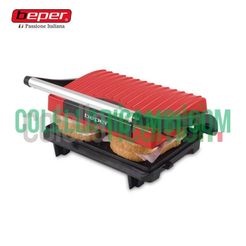 Tostiera Deluxe Elettrica con Piastra Regolabile 700W Beper 90.604