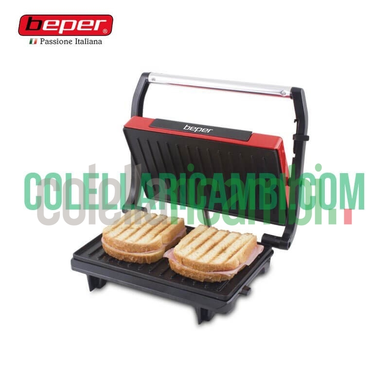 Tostiera Deluxe Elettrica con Piastra Regolabile 700W Beper 90.604