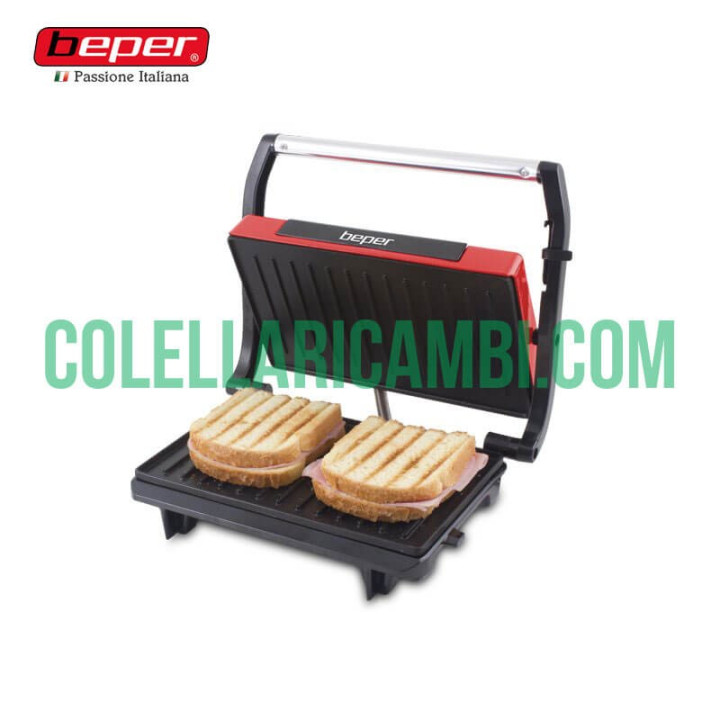 Tostiera Deluxe Elettrica con Piastra Regolabile 700W Beper 90.604