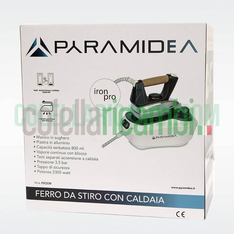 Ferro da stiro con Caldaia a Vapore 2300W Vapore Continuo FSC230 Pyramidea